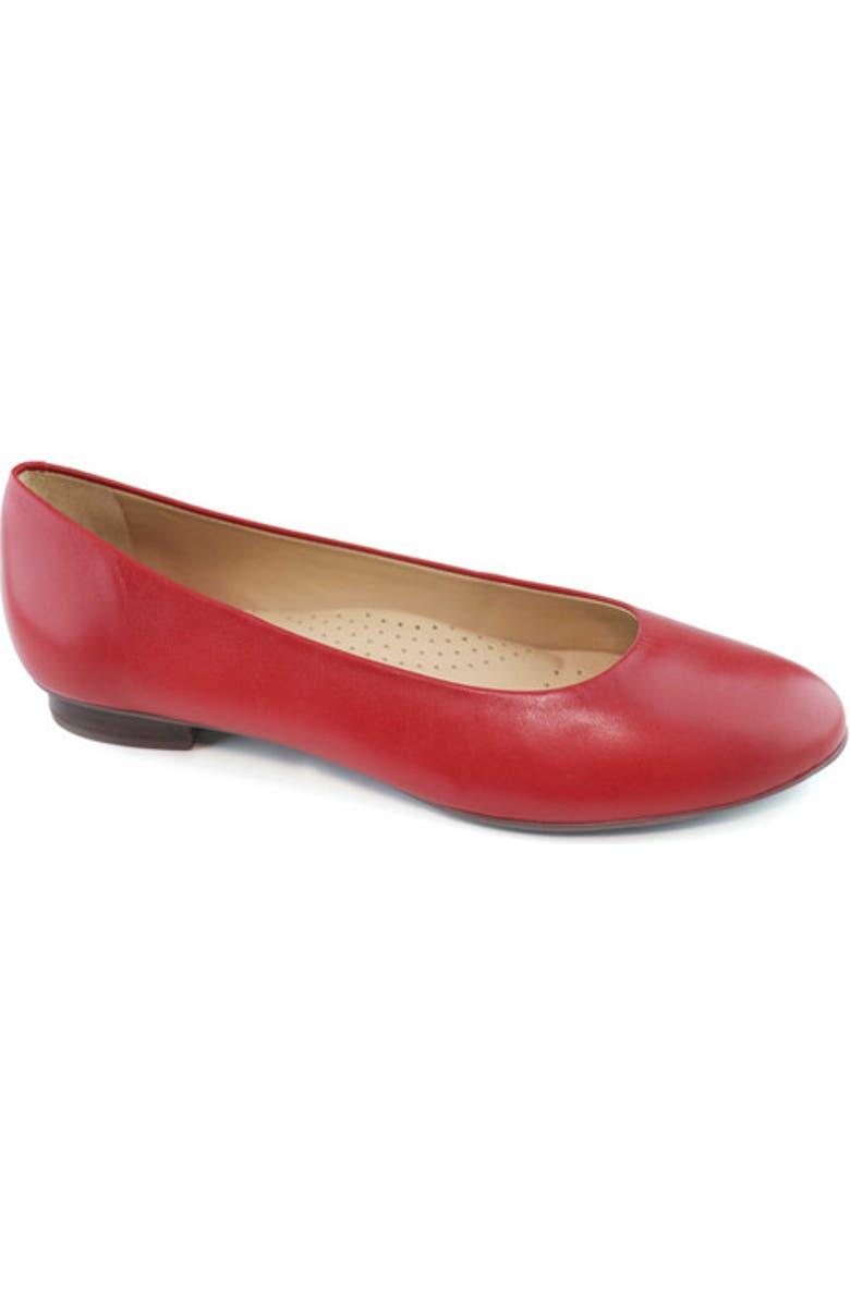 Marc Joseph New York Ferris Leather Ballet Flat, Main, color, Campari Kid Napa