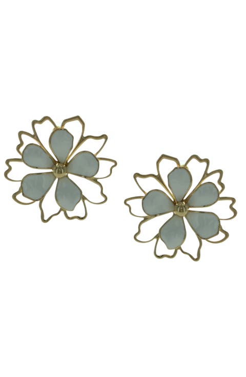 Kalei Oversize Floral Stud Earrings