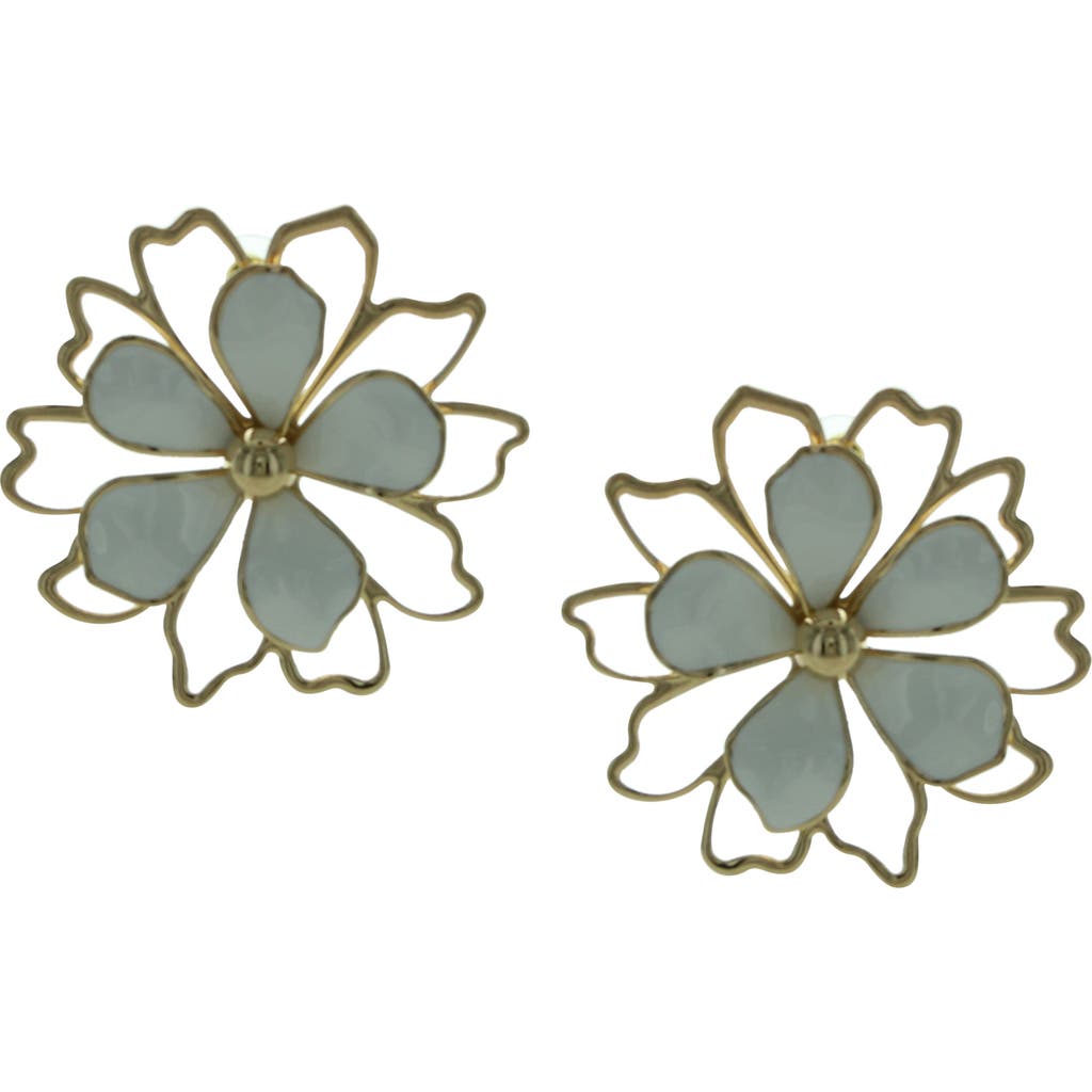 Olivia Welles Kalei Oversize Floral Stud Earrings In Multi