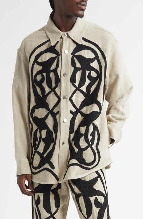 SONG FOR THE MUTE Arabesque Linen Shirt Jacket