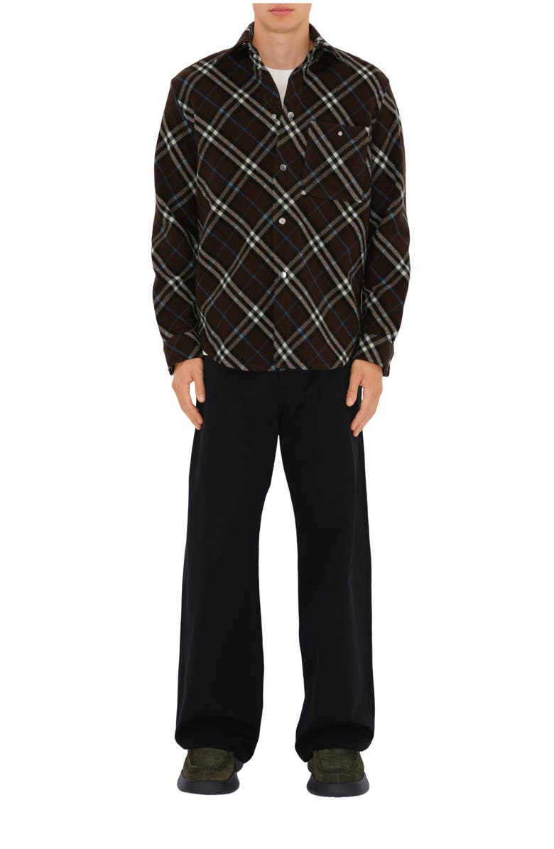 Burberry Oversized Check Wool Shirt, Main, color,