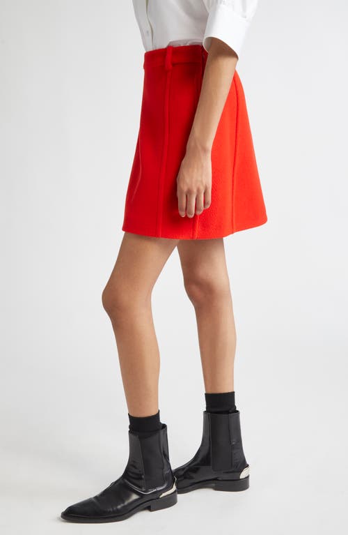 Jil Sander Wool Miniskirt In Red