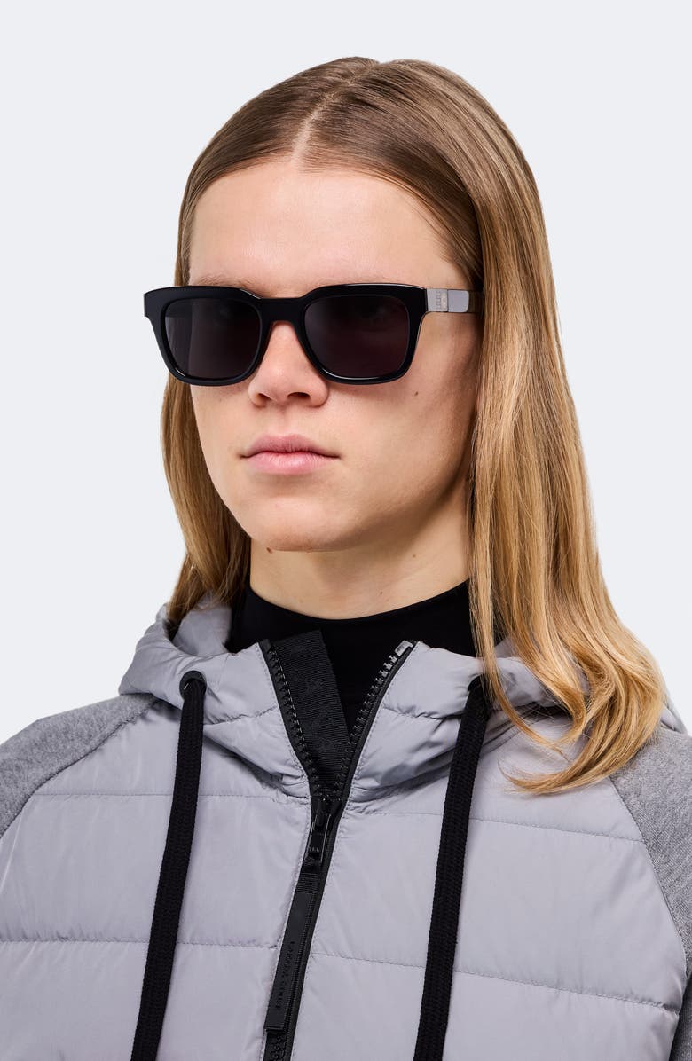 Canada Goose 52mm Rectangular Sunglasses, Alternate, color, Black