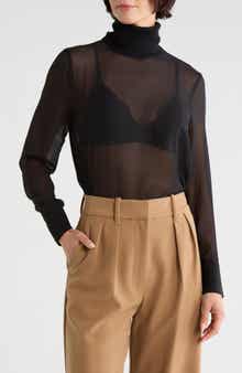 Toulon Silk Turtleneck Blouse