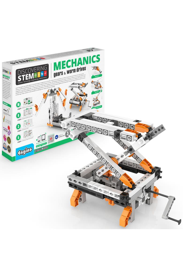 Mechanics, Gears And Worm Drives, Building Set, Main, color, Multicolored