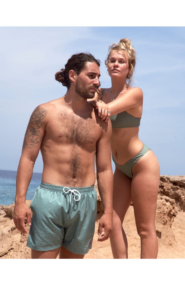 OOSC Sahara Sage Cold Shoulder Bikini Top, Alternate, color, Sage