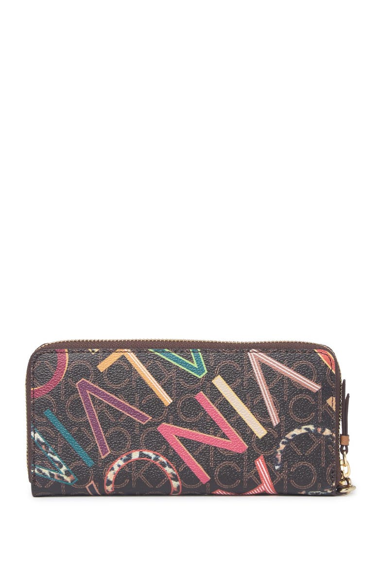 Pindot Logo Zip Around Wallet, Main, color, MULTI