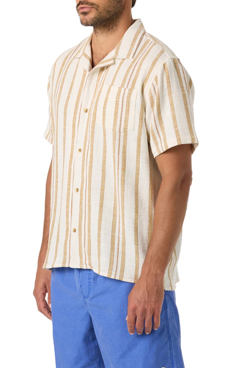O'Neill OG Stripe Camp Shirt, Alternate, color, Tofu