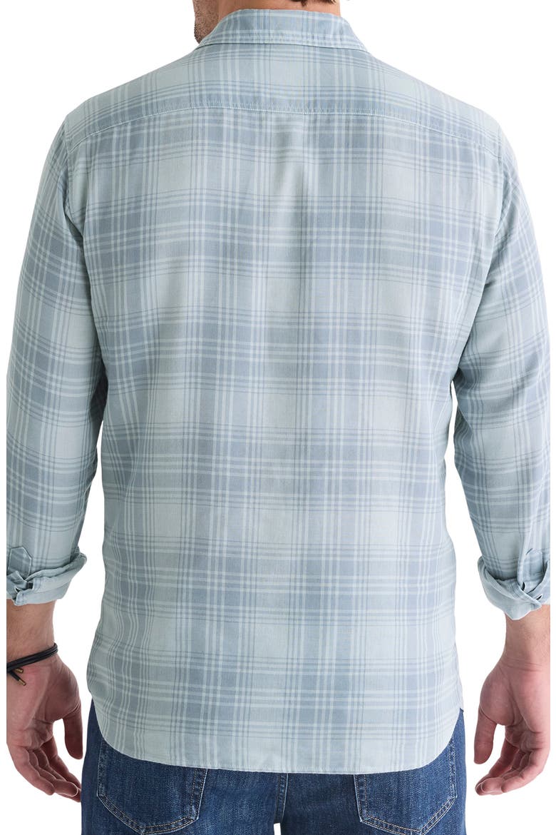 Plaid Chiller Double Cloth Button Up Shirt, Alternate, color, SHELL GREY