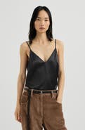 Brunello Cucinelli Stretch silk satin camisole