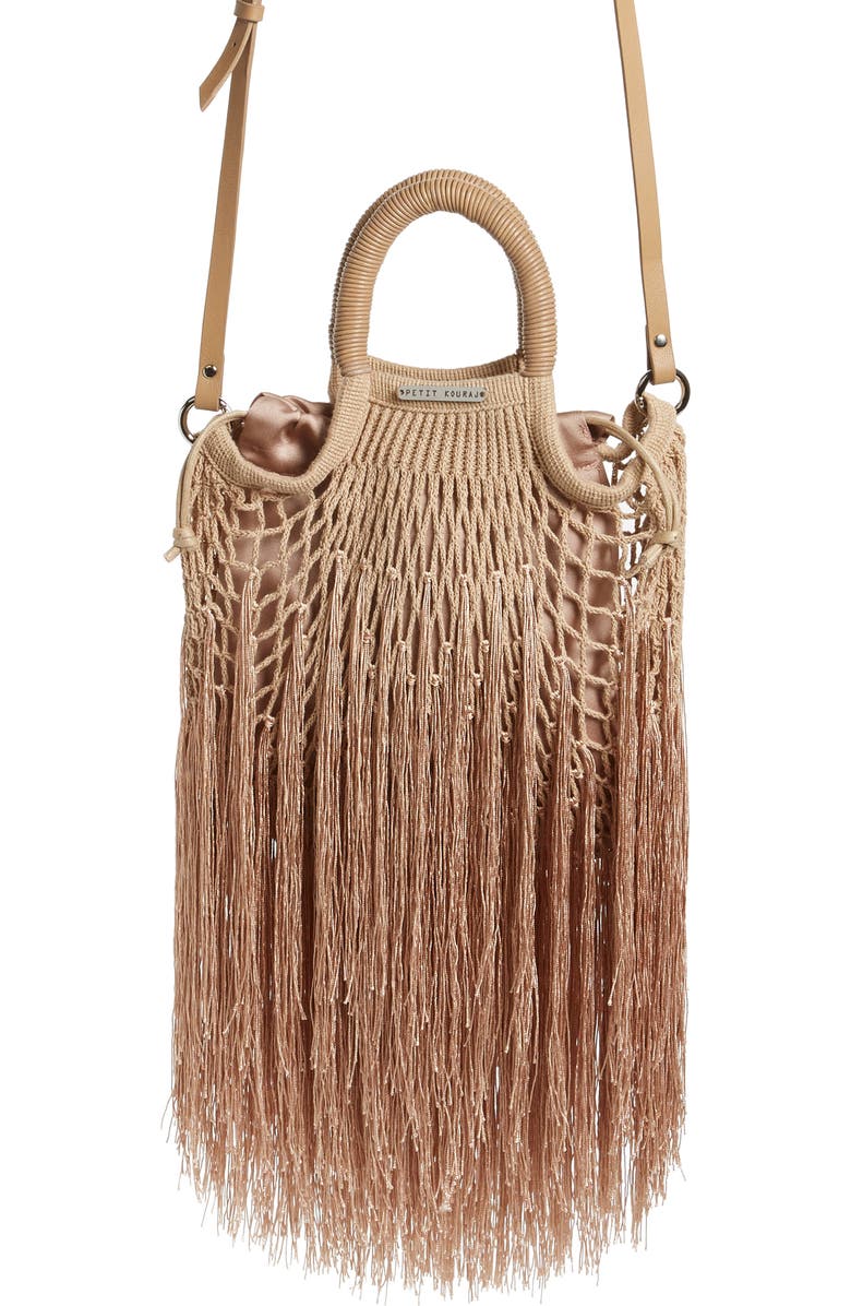 Petit Kouraj Mini Fringe Top Handle Bag, Main, color,
