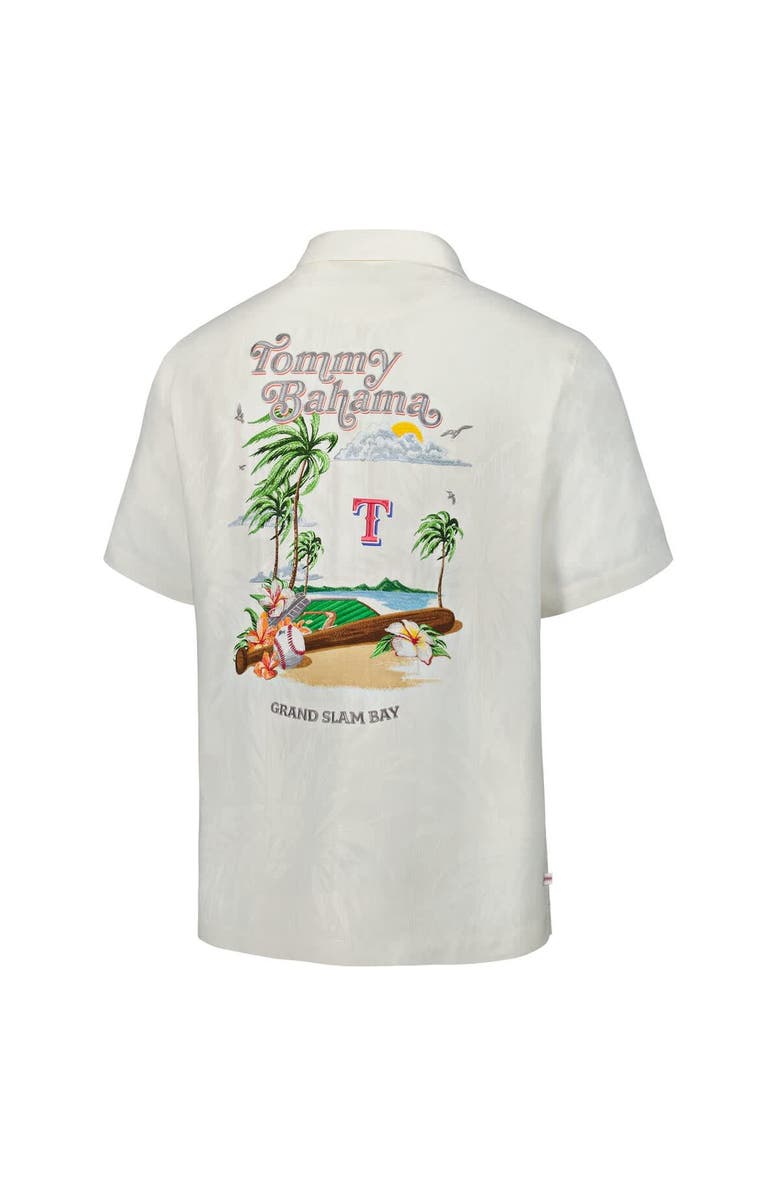Tommy Bahama Men's Tommy Bahama White Texas Rangers Grand Slam Bay Camp Button-Up Shirt, Alternate, color, White