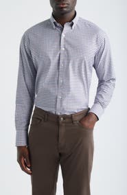 Peter Millar Wayne Performance Plaid Button Down Sport Shirt