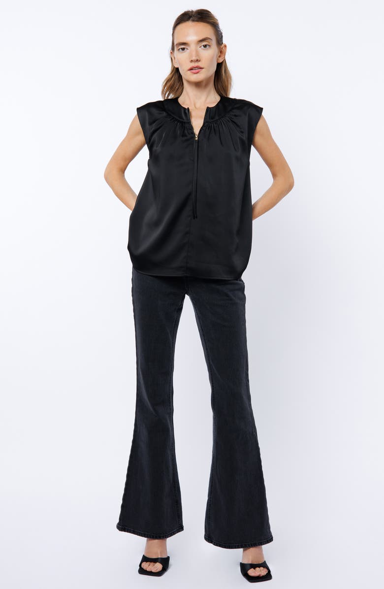 CIEBON Jessa Zip Top, Alternate, color, Black