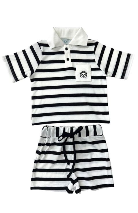 Monaco Striped Boys' Top and Shorts Set (Toddler, Little Kid & Big Kid)
