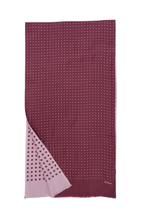 Echo Tubular Dot Scarf In Burgundy