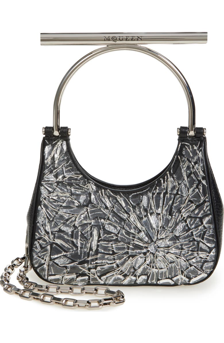 McQueen Mini T-Bar Crossbar Leather Handbag, Main, color,