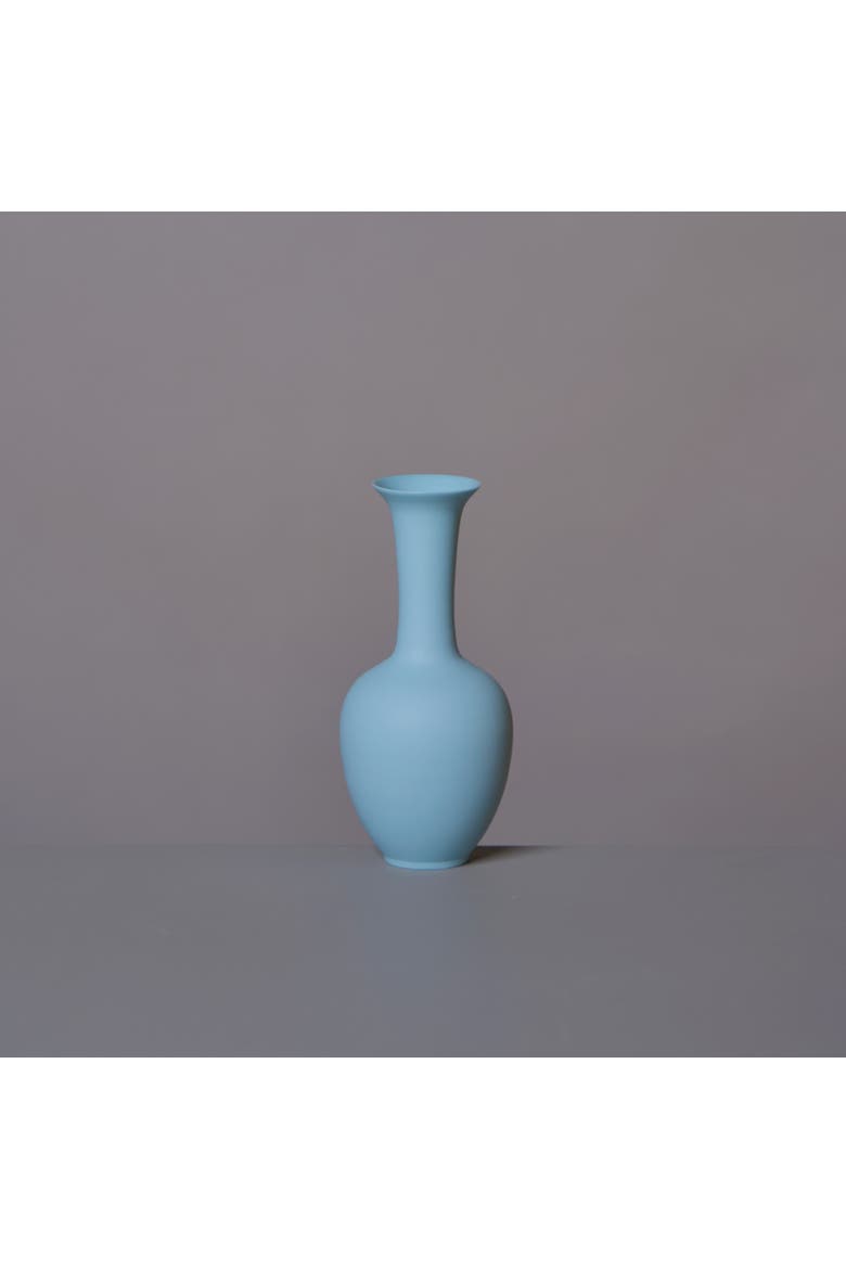 Matte Porcelain Mini Lotus Vase, Alternate, color, Denim