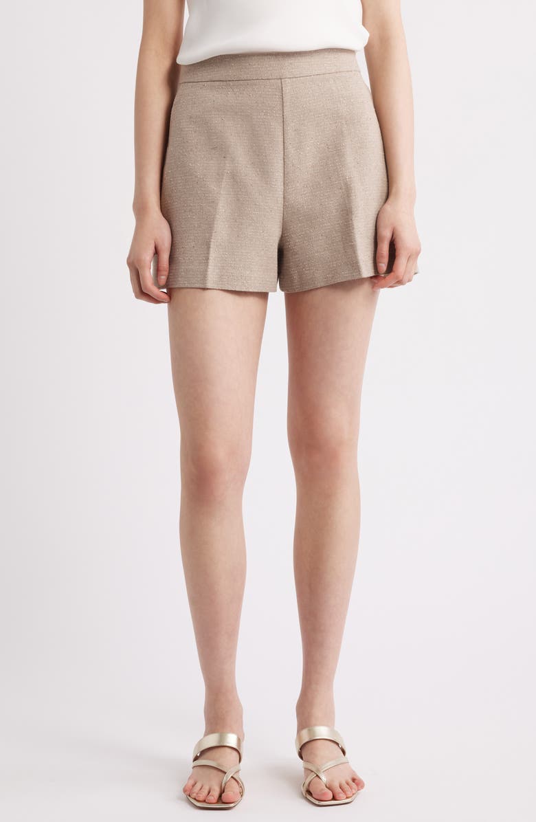 KOBI HALPERIN Cotton Blend Shorts, Main, color, Beige