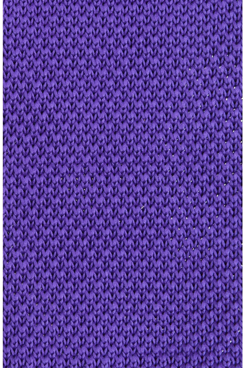 Royal Purple Knit Silk Tie, Alternate, color, PURPLE