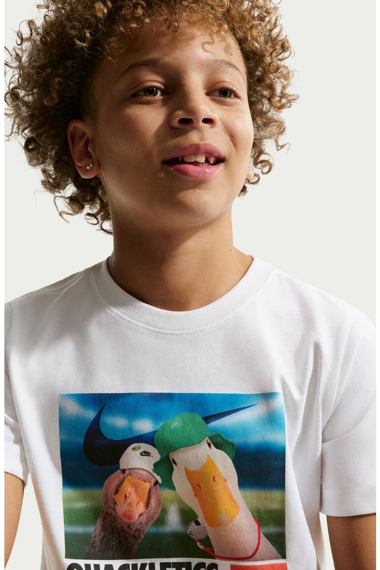 Kids' Quackletics Cotton Graphic T-Shirt, Alternate, color, WHITE
