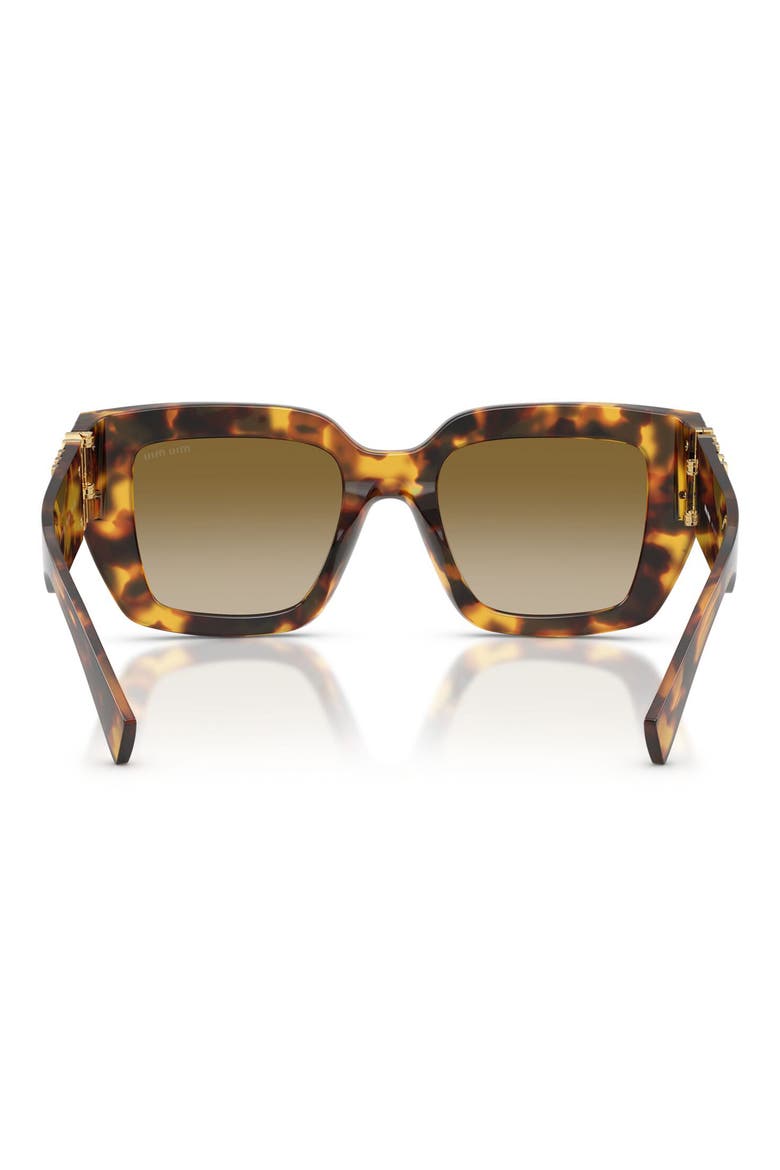 51mm Gradient Square Sunglasses, Alternate, color, HONEY HAVANA / BROWN GRADIENT