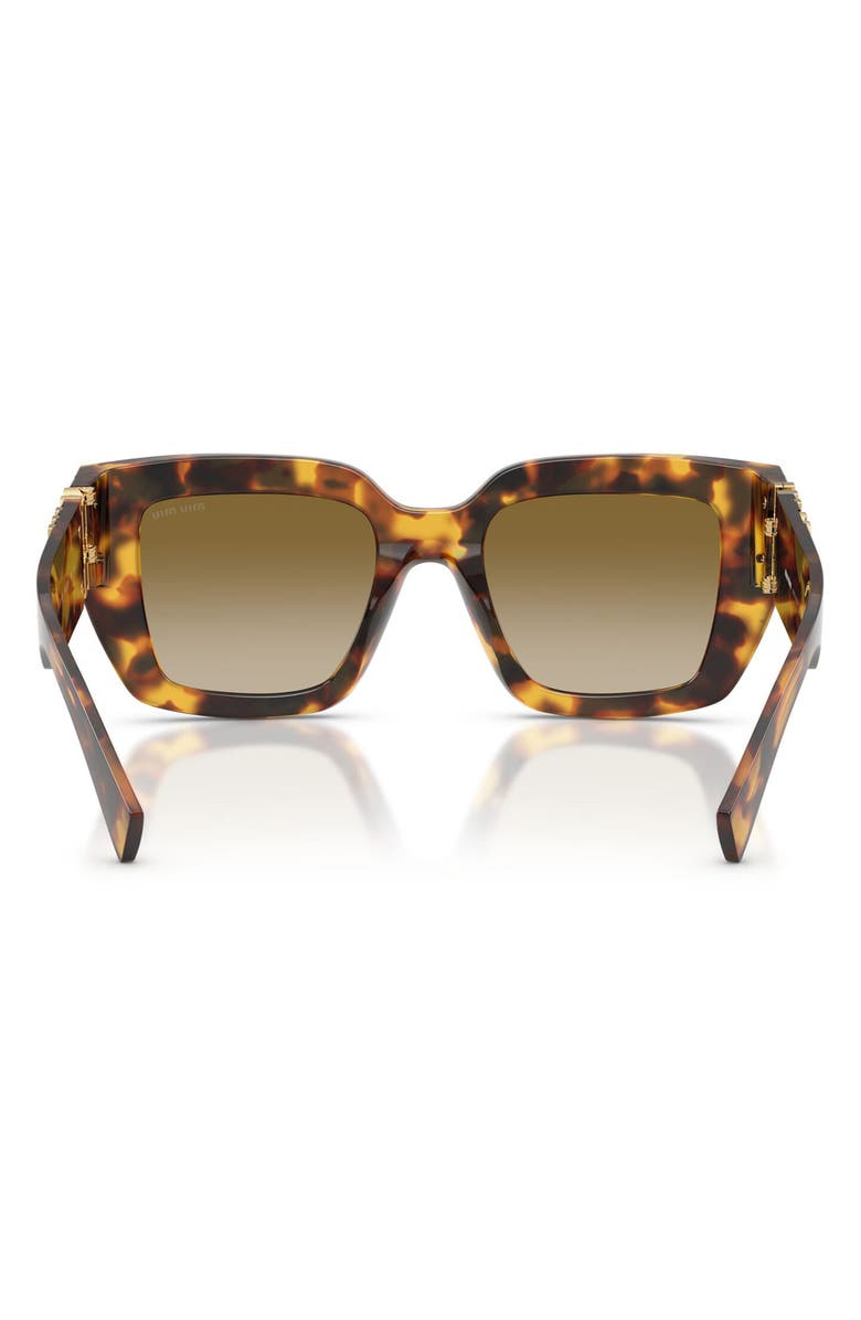 Miu Miu 51mm Gradient Square Sunglasses, Alternate, color, Honey Havana / Brown Gradient