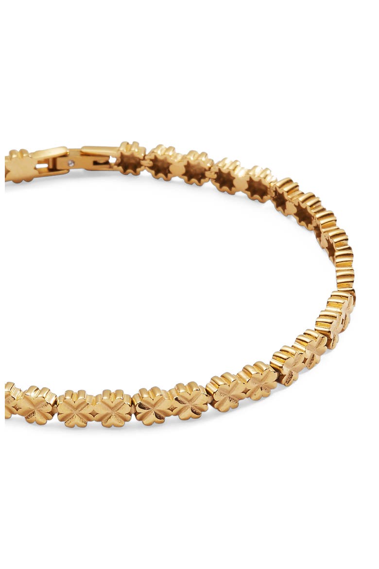 Lucky Clover Tennis Bracelet, Alternate, color, Gold