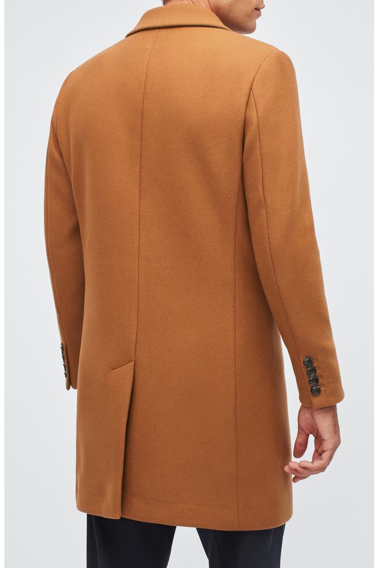 The Stretch Wool Blend Water Repellent Topcoat, Alternate, color, CAMEL