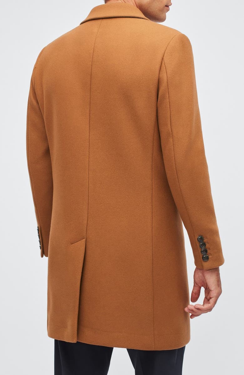 Bonobos The Stretch Wool Blend Water Repellent Topcoat, Alternate, color, Camel