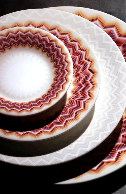 Missoni Home Tableware Bread And Butter Plates Zig Zag Set Of 6 Jarris 156 Diam. 6"