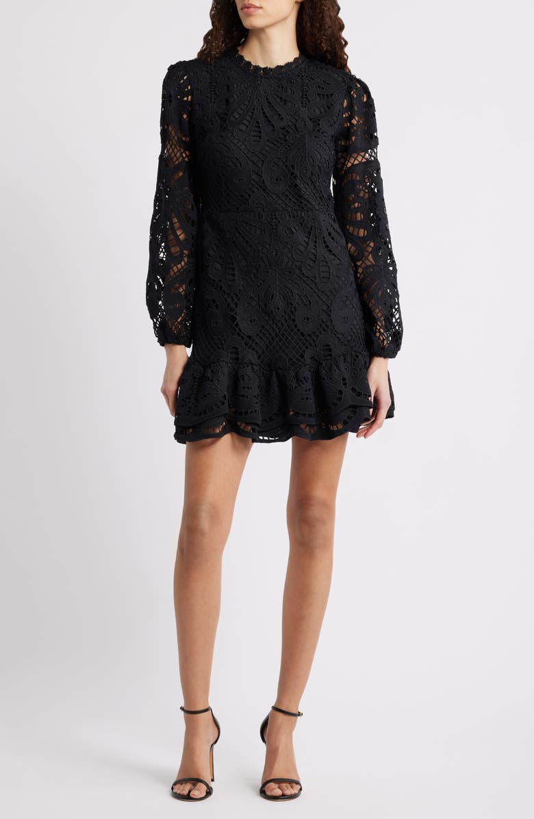 LAYERED WITH LOVE Vivian Lace Minidress, Main, color, 