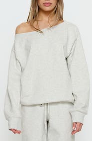 Princess Polly Wellness One-Shoulder Sweatshirt