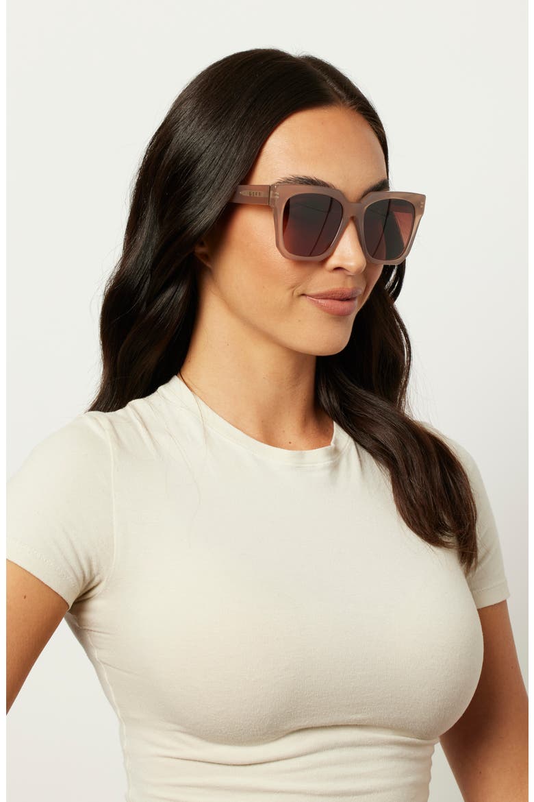 Ariana II 54mm Gradient Square Sunglasses, Alternate, color, TAUPE/ BROWN GRADIENT