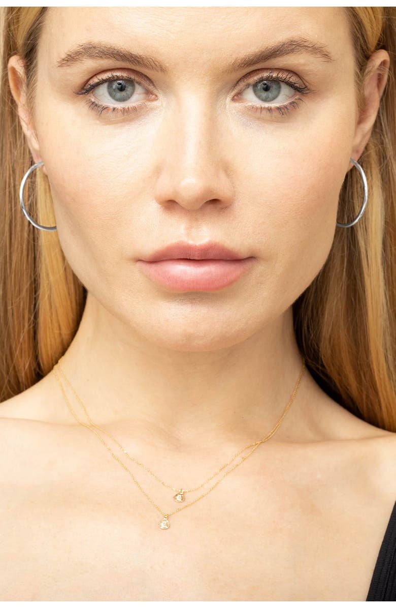 Oradina 14K Gold Sicily Hoops Earrings, Alternate, color, White Gold