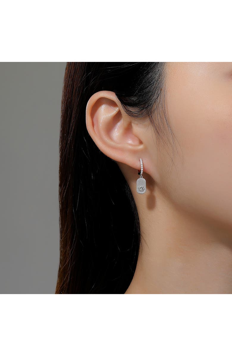 Lafonn Precious Paws Drop Huggie Hoop Earrings, Alternate, color, 