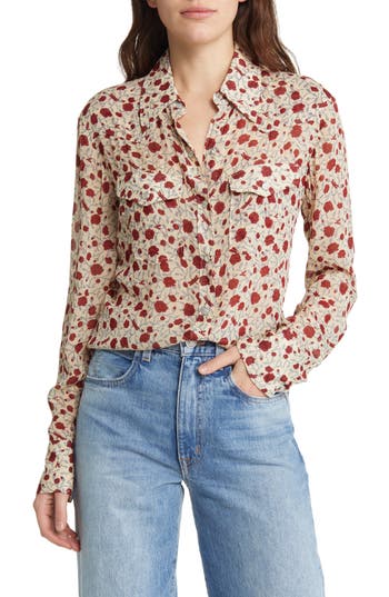 Rag & Bone Farren Floral Button-up Shirt