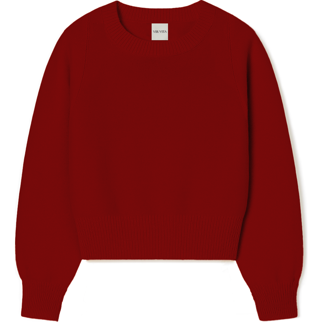 Vir Vita Genevieve Sweater In Red