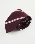 Knottery & Co Oxford Weave Striped Silk Jacquard Tie