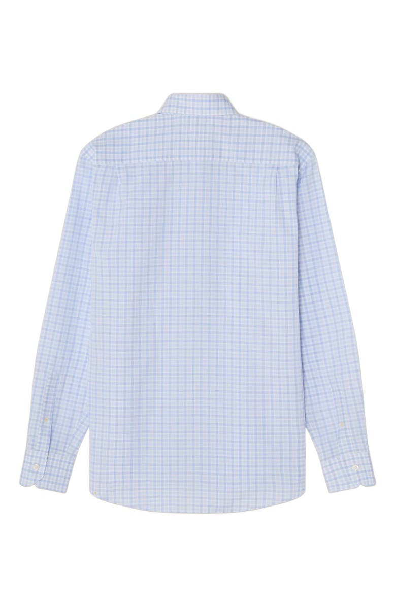 Robert Talbott Reynolds Check Cotton/Linen Shirt in Contemporary Fit, Alternate, color, Blue/Light Blue