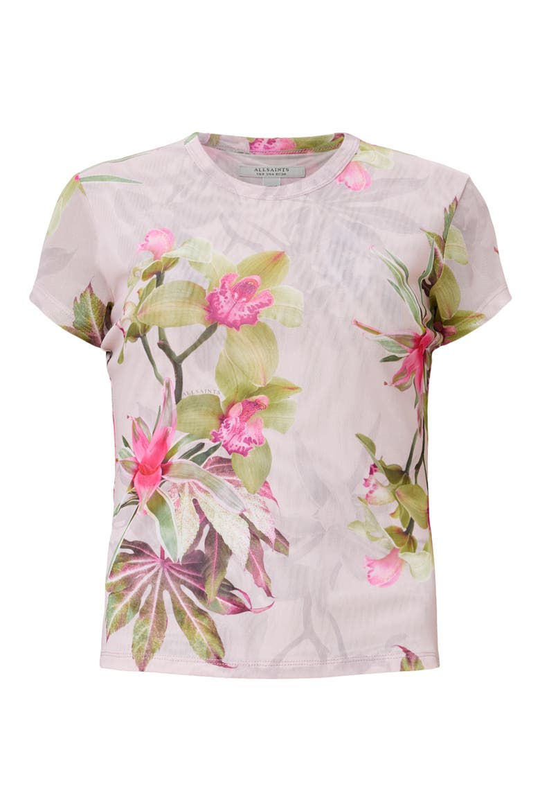 Ellie Floral Mesh T-Shirt, Alternate, color, ADENA SOFT PINK