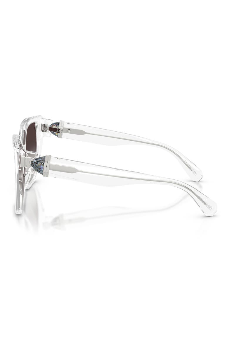56mm Gradient Irregular Sunglasses, Alternate, color, TRANSPARENT / GRADIENT GREY