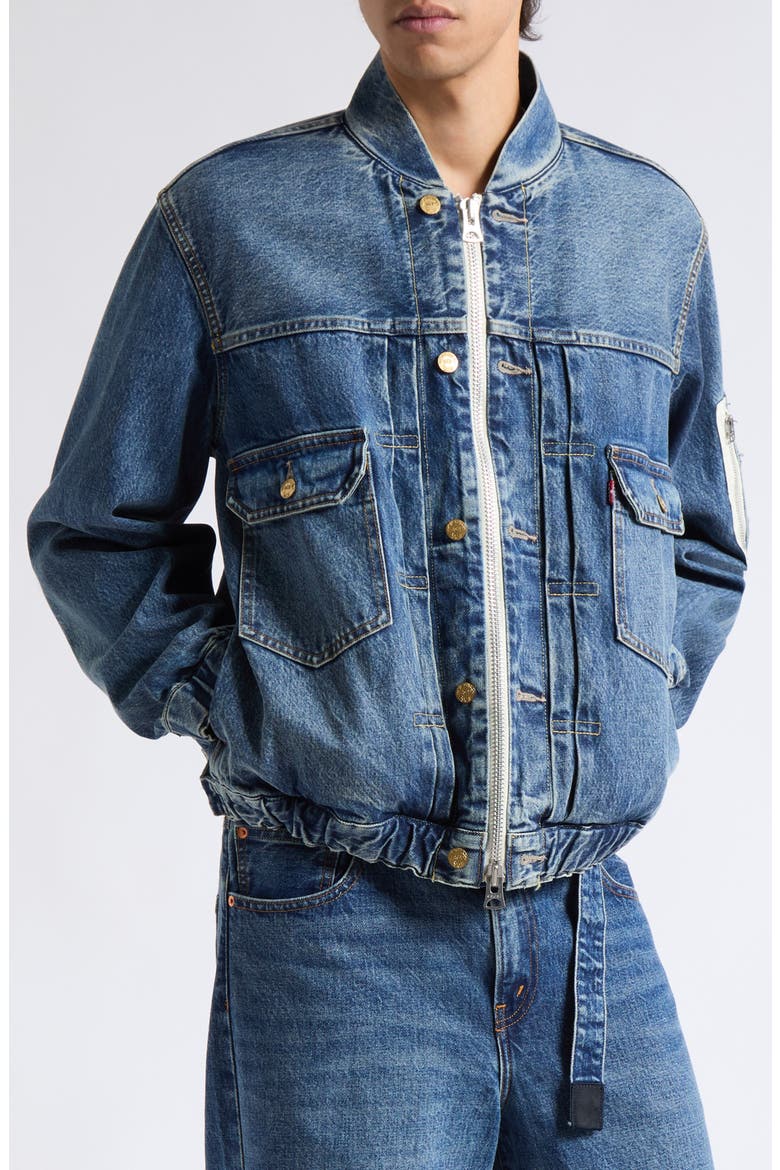 x Levi's® Denim Bomber Jacket, Main, color, BLUE