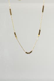 Meideya Gold Square Beads Choker