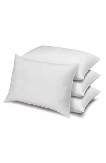 ELLA JAYNE HOME Set of 4 White Windowpane 100% Cotton Dobby Gel Filled Side/Back Sleeper Pillows
