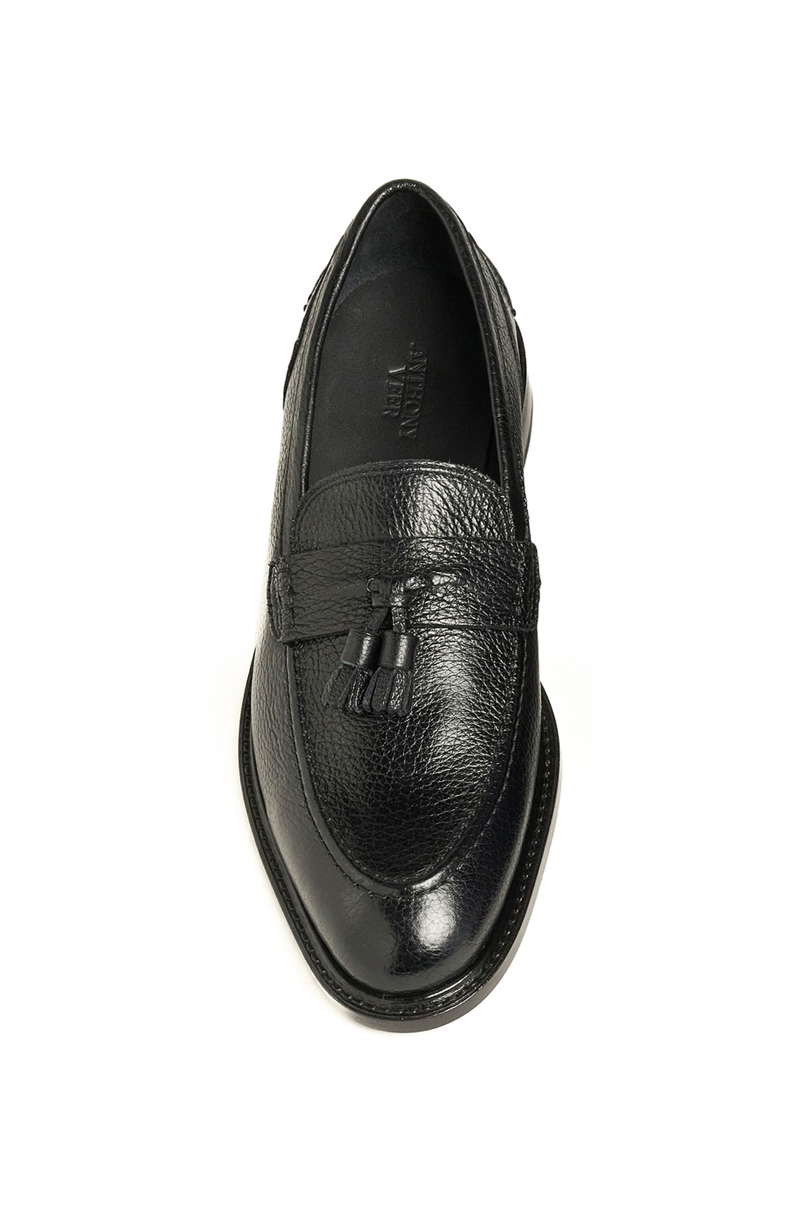 Riverton Tassel Loafer, Alternate, color, Obsidian Milled Black Leather