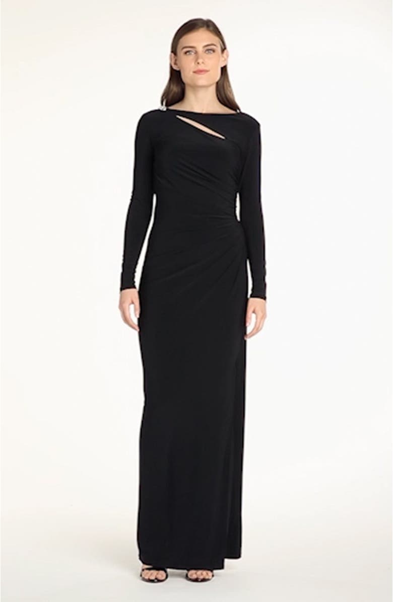 Lauren Ralph Lauren Cutout Matte Jersey Gown, Alternate, color,