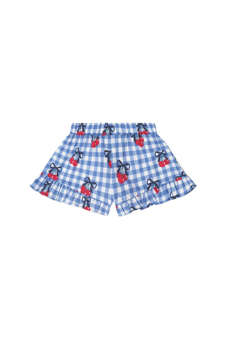 Cherry Gingham Shorts, Main, color, Bijou Blue Check