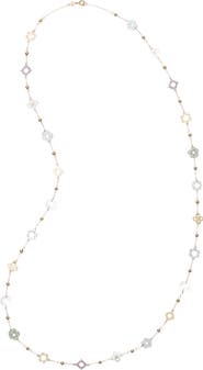 Tory Burch Forget Me Not Long Station Necklace