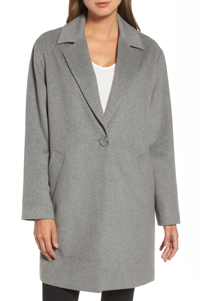 Wool Blend Coat, Alternate, color, LIGHT GREY